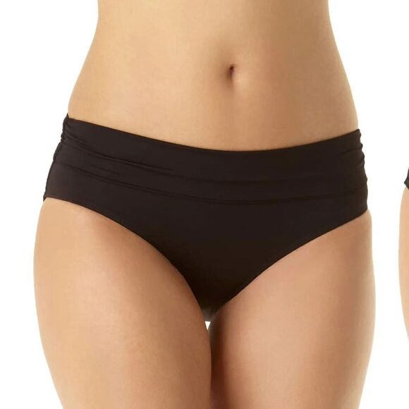 NWT Anne Cole Live In Color Convertible High Waist Shirred Swim Bottom 18W - Picture 5 of 10